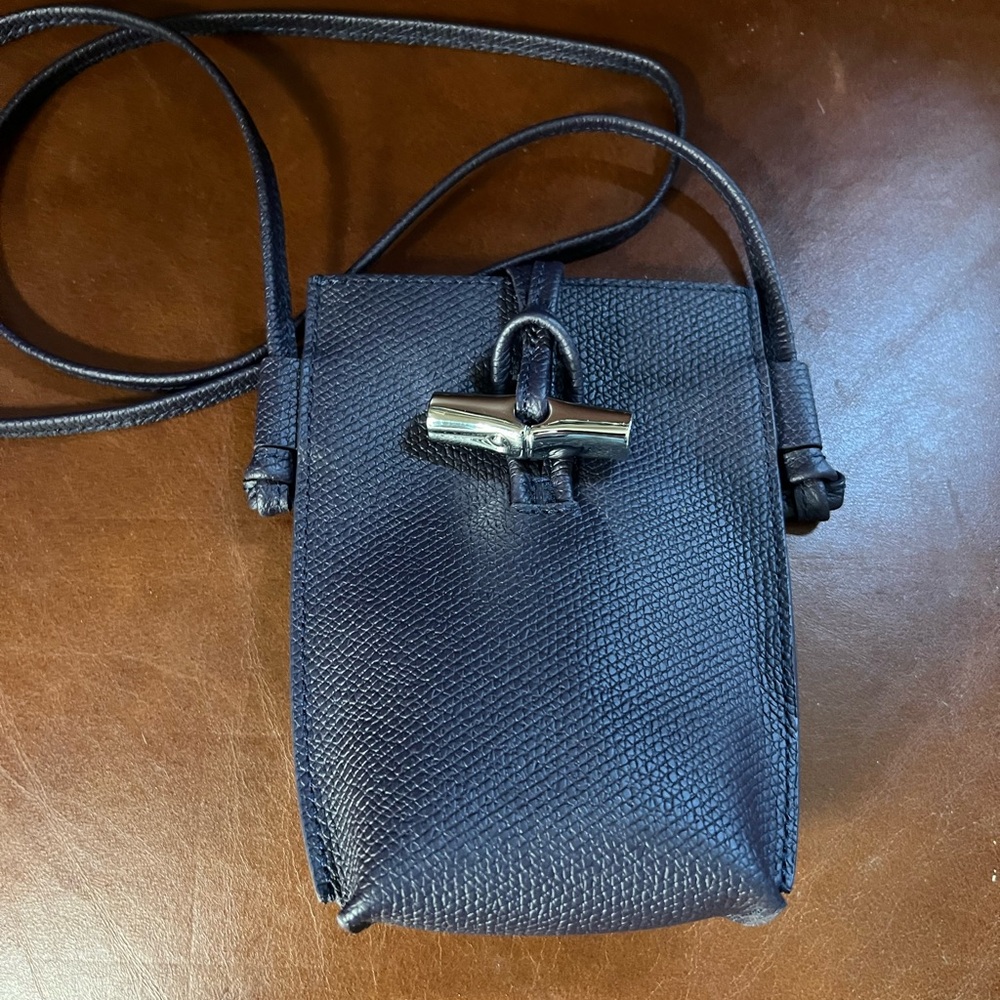 Longchamp NWOT Le Roseau phone case Bilberry - Picture 4 of 6